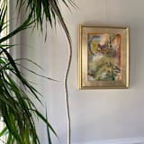 "New Day" - Original Mixed Media in yellow by Jessalin Beutler