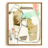 "Snail's Path" - Original Mixed Media in beige by Jessalin Beutler