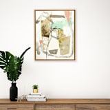 "Snail's Path" - Original Mixed Media in beige by Jessalin Beutler