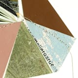 "Stitched Geode 7" - Original Mixed Media in brown by christy dehoog johnson