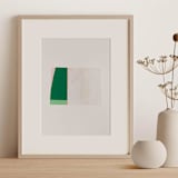 "Series 6 No.5" - Original Mixed Media in green by Francesca Iannaccone