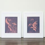 "Foraged II Original" - Original Mixed Media in blue by Kamala Nahas