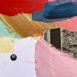 "Polka Dotted Sky" - Original Mixed Media in multicolor by Morgan Kendall