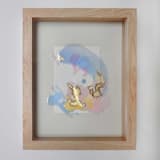 "For Color's Sake #12" - Original Mixed Media in blue by Christine Olmstead
