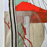 "Fault Lines" - Original Mixed Media in red by Morgan Kendall