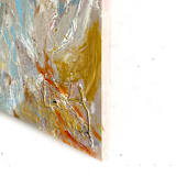 "First Sparks" - Original Mixed Media in beige by Jessalin Beutler