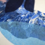 "ocean flora two" - Original Mixed Media in blue by Carrie Moradi