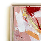 "From the Heart" - Original Mixed Media in pink by Jessalin Beutler