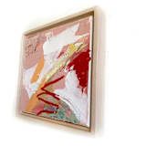 "From the Heart" - Original Mixed Media in pink by Jessalin Beutler