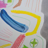 "Playroom" - Original Mixed Media in multicolor by Carol Barber