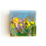 "Daffodil Fields" - Original Mixed Media in multicolorassorted-colors by Jessalin Beutler