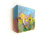 "Daffodil Fields" - Original Mixed Media in multicolorassorted-colors by Jessalin Beutler