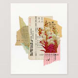 "Hotel DeSoto" - Original Mixed Media in pink by Field and Sky