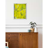 "Sunshine Spit" - Original Mixed Media in yellow by Jessalin Beutler