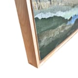 "Saltwater Reverie Landscape" - Original Mixed Media in green by Lara Eckerman