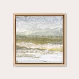 "Weightless Vista 2" - Original Mixed Media in green by Lara Eckerman