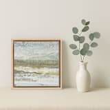 "Weightless Vista 2" - Original Mixed Media in green by Lara Eckerman