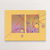 "ON 5" - Original Mixed Media in yellow by Nerea Azanza