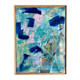 "Wind On The Water" - Original Mixed Media in blue by Jessalin Beutler