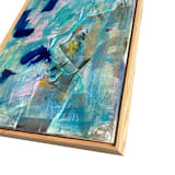 "Wind On The Water" - Original Mixed Media in blue by Jessalin Beutler