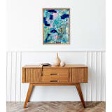 "Wind On The Water" - Original Mixed Media in blue by Jessalin Beutler