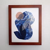 "sea flora one" - Original Mixed Media in multicolorassorted-colors by Carrie Moradi