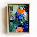 "Lakeside" - Original Mixed Media in green by Jessalin Beutler