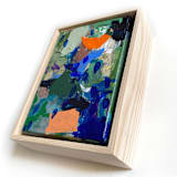 "Lakeside" - Original Mixed Media in green by Jessalin Beutler