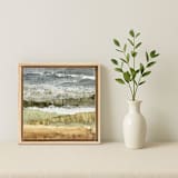 "Whispered Breeze" - Original Mixed Media in beige by Lara Eckerman