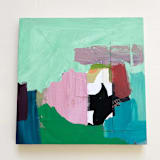 "Mint Julep" - Original Mixed Media in green by Morgan Kendall