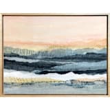"Dusk Reflections Landscape" - Original Mixed Media in blue by Lara Eckerman