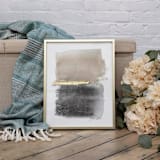 "Traces of Light No. 1 - Embellished Print" - Original Mixed Media in beige by Julia Contacessi