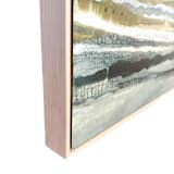 "Distant Glow Landscape" - Original Mixed Media in blue by Lara Eckerman