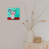 "Big Pink Flower" - Original Mixed Media in multicolorassorted-colors by Nicole Simms