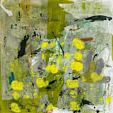 "Green Pollen" - Original Mixed Media in green by Jessalin Beutler