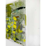 "Green Pollen" - Original Mixed Media in green by Jessalin Beutler