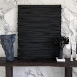 "Linear in Black" - Original Mixed Media in black by Kimberly George