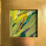"Fresh Start" - Original Mixed Media in green by Jessalin Beutler