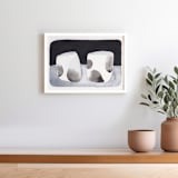 "Vessel Study - Teacups" - Original Mixed Media in black by Danushka Abeygoda