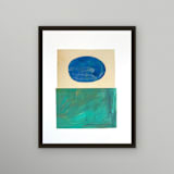 "Jewelbox" - Original Mixed Media in blue by Field and Sky