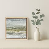 "Weightless Vista 1" - Original Mixed Media in green by Lara Eckerman