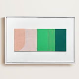 "Playfield No.11" - Original Mixed Media in green by Francesca Iannaccone