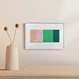"Playfield No.11" - Original Mixed Media in green by Francesca Iannaccone