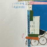 "Panza" - Original Mixed Media in beige by Pippin Schupbach