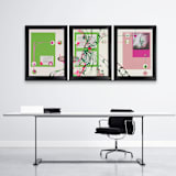 "FeminiTURE" - Original Mixed Media in green by Nerea Azanza