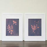 "Foraged IV Original" - Original Mixed Media in blue by Kamala Nahas