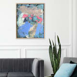 "It's Complicated" - Original Mixed Media in blue by Jessalin Beutler