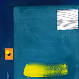 "Still Waters Run Deep" - Original Mixed Media in blue by Keren Toledano