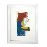 "Textile No. 1" - Original Mixed Media in blue by Pippin Schupbach