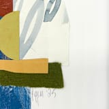 "Textile No. 1" - Original Mixed Media in blue by Pippin Schupbach